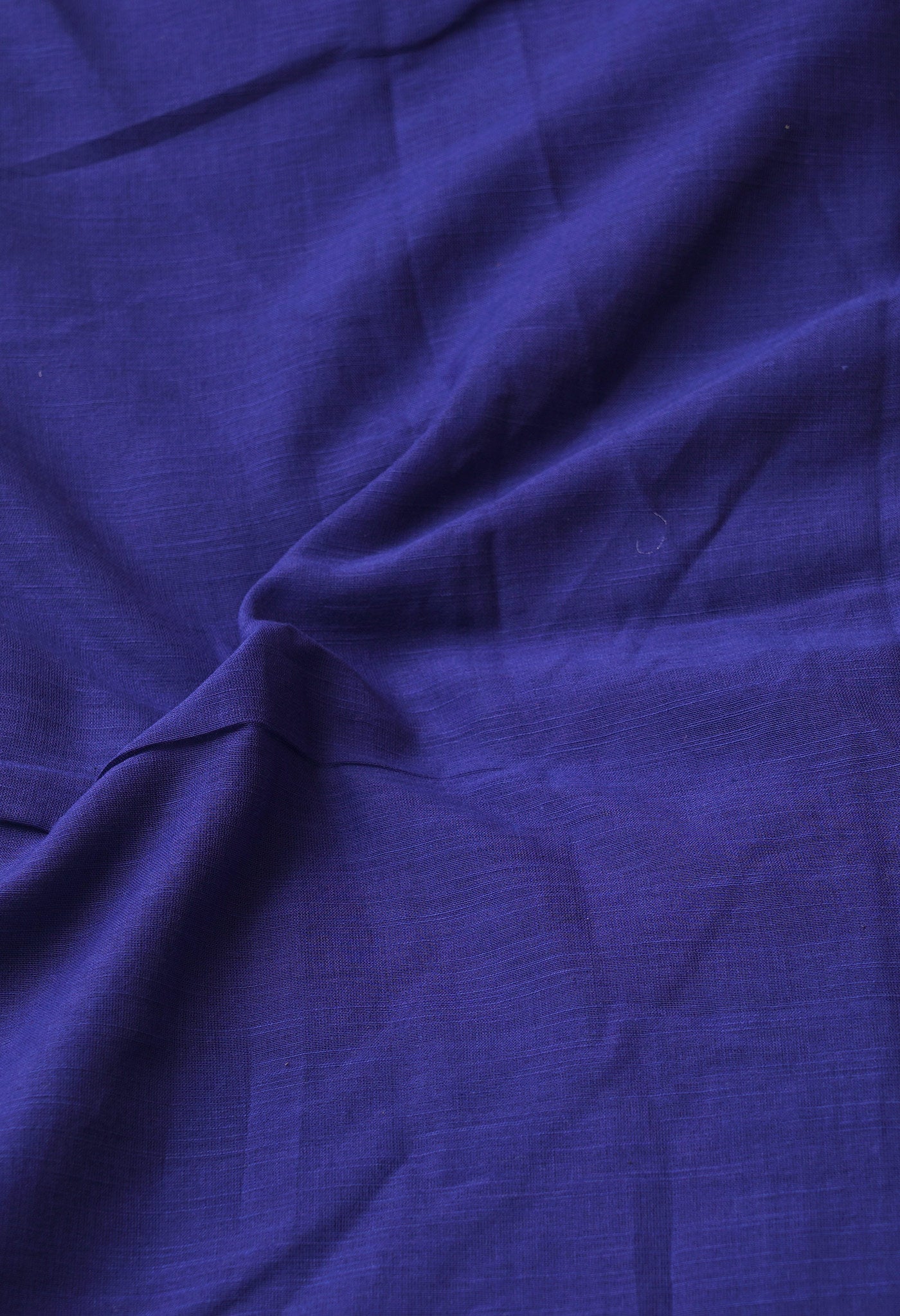 Navy Blue Pure  Cotton Linen Saree With Tassels-UNM65246
