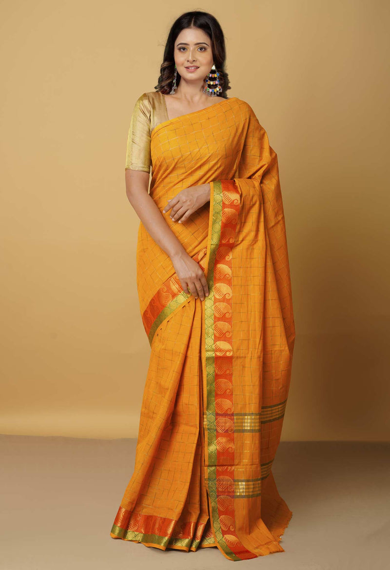 Brown Pure Pavani Venkatagiri Cotton Saree-UNM65636