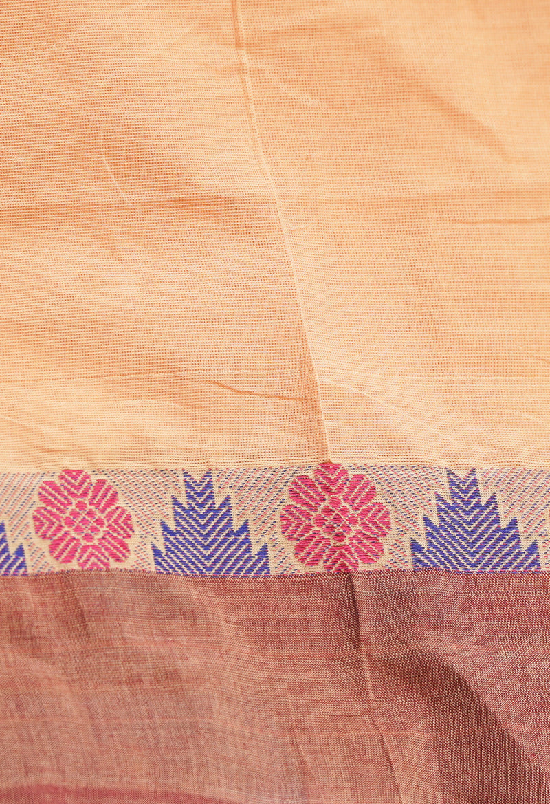 Light Orange Pure Pavani Venkatagiri Cotton Saree-UNM65654