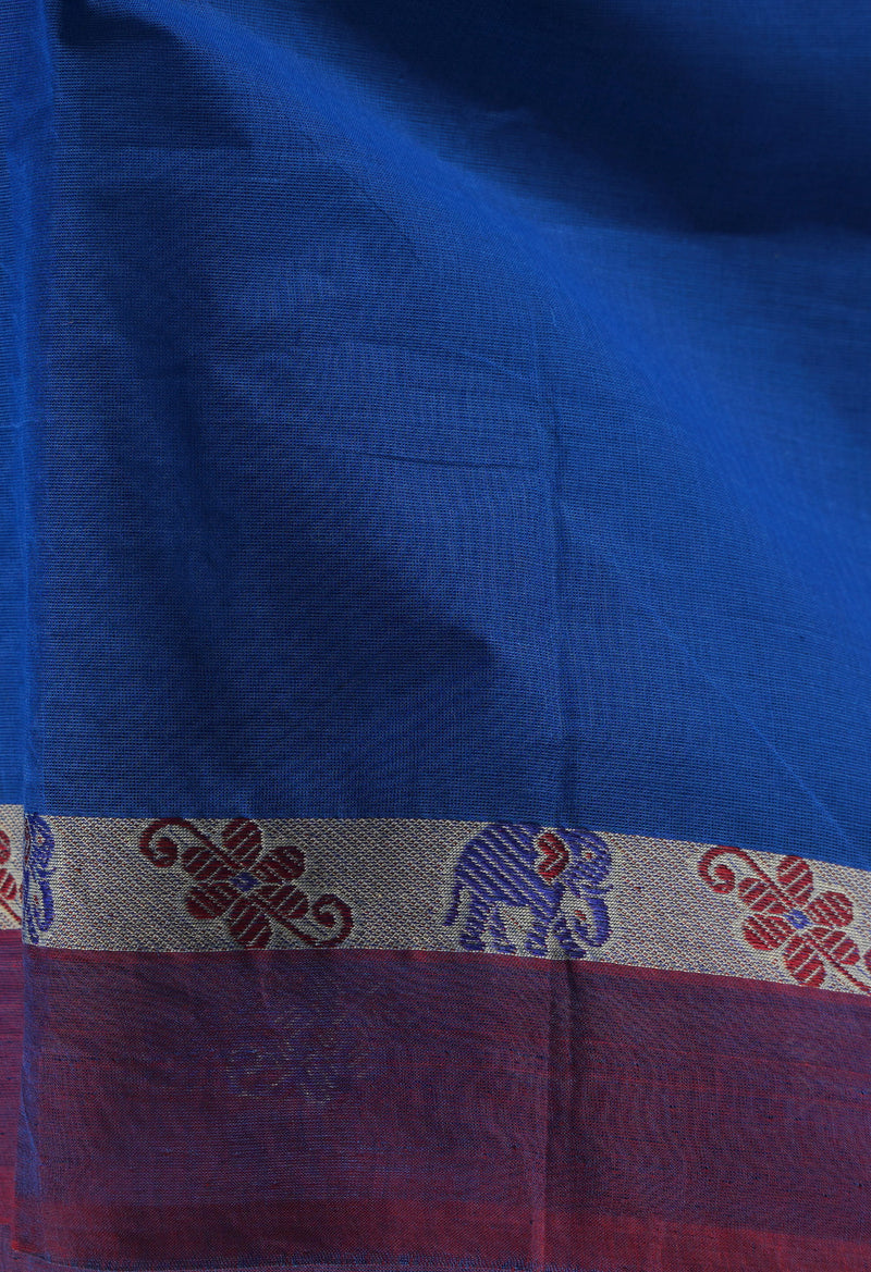 Blue Pure Pavani Venkatagiri Cotton Saree-UNM65659