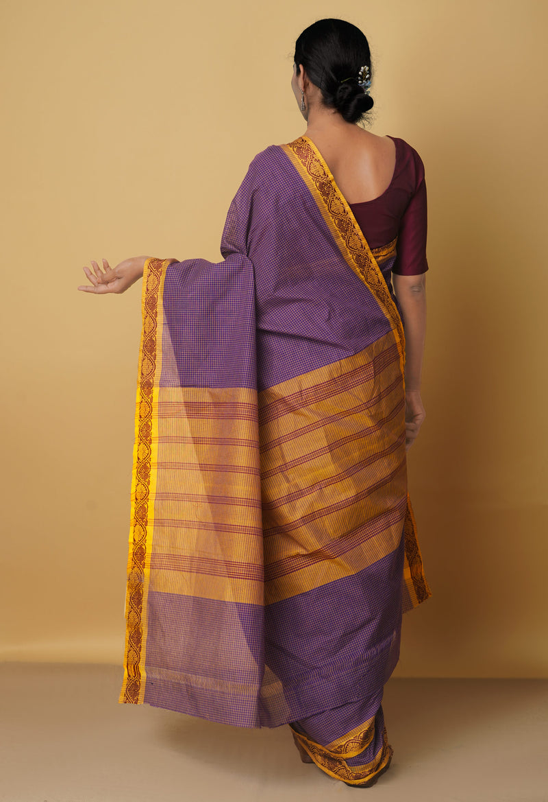 Purple Pure Pavani Venkatagiri Cotton Saree-UNM65673