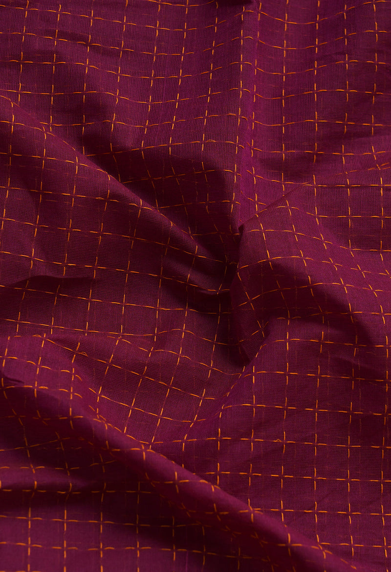 Purple Pure Handloom Pavani Chettinad Cotton Saree-UNM65799