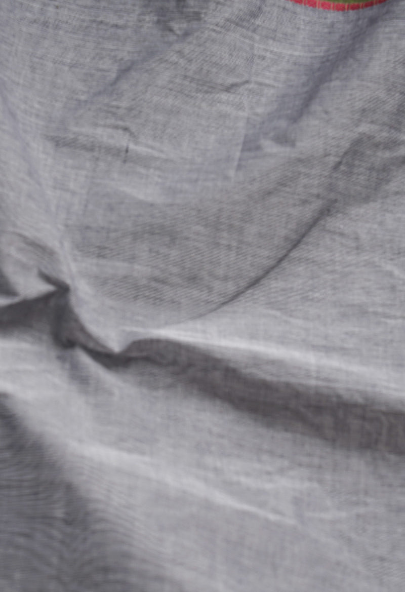 Grey Pure Handloom Pavani Chettinad Cotton Saree-UNM65853
