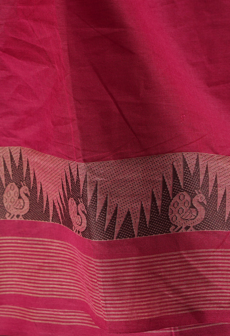 Pink Pure Pavani Handcrafted Kanchi Cotton Saree-UNM65911