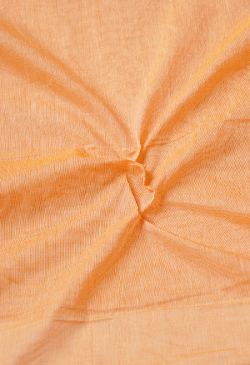 Light Orange Pure Pavani Handcrafted Kanchi Cotton Saree-UNM65946