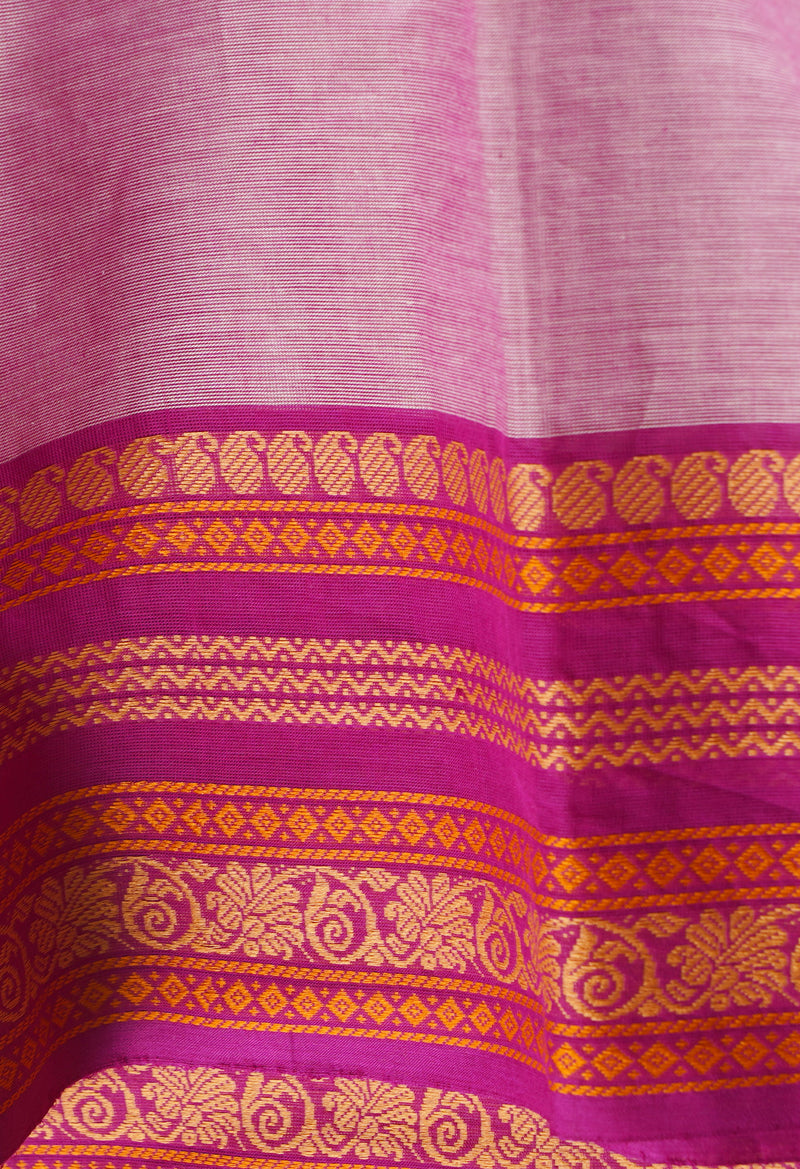 Purple Pure Pavani Handcrafted Kanchi Cotton Saree-UNM65947
