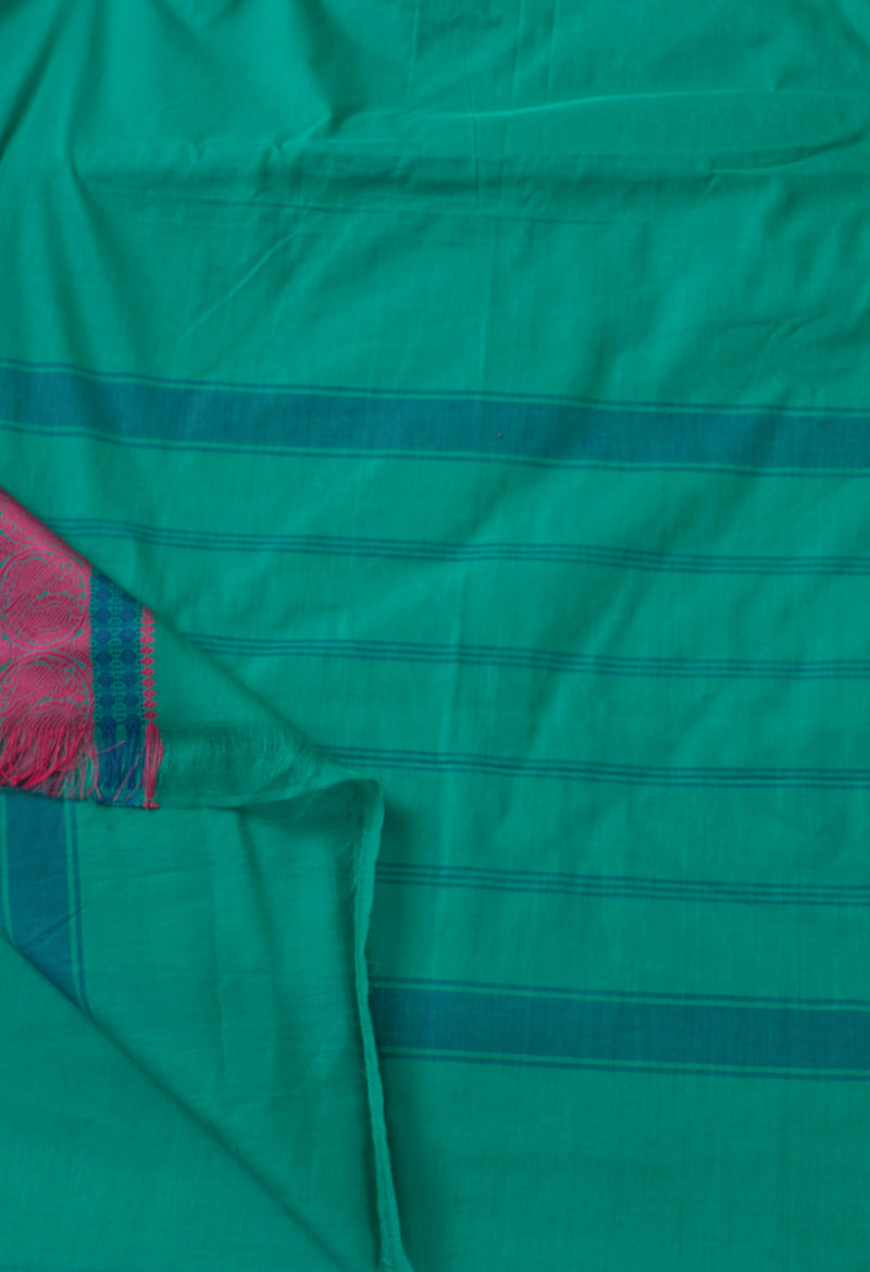 Green Pure Pavani Handcrafted Kanchi Cotton Saree-UNM66029