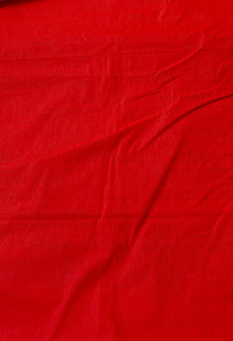 Red Pure Pavani Handcrafted Kanchi Cotton Saree-UNM66036