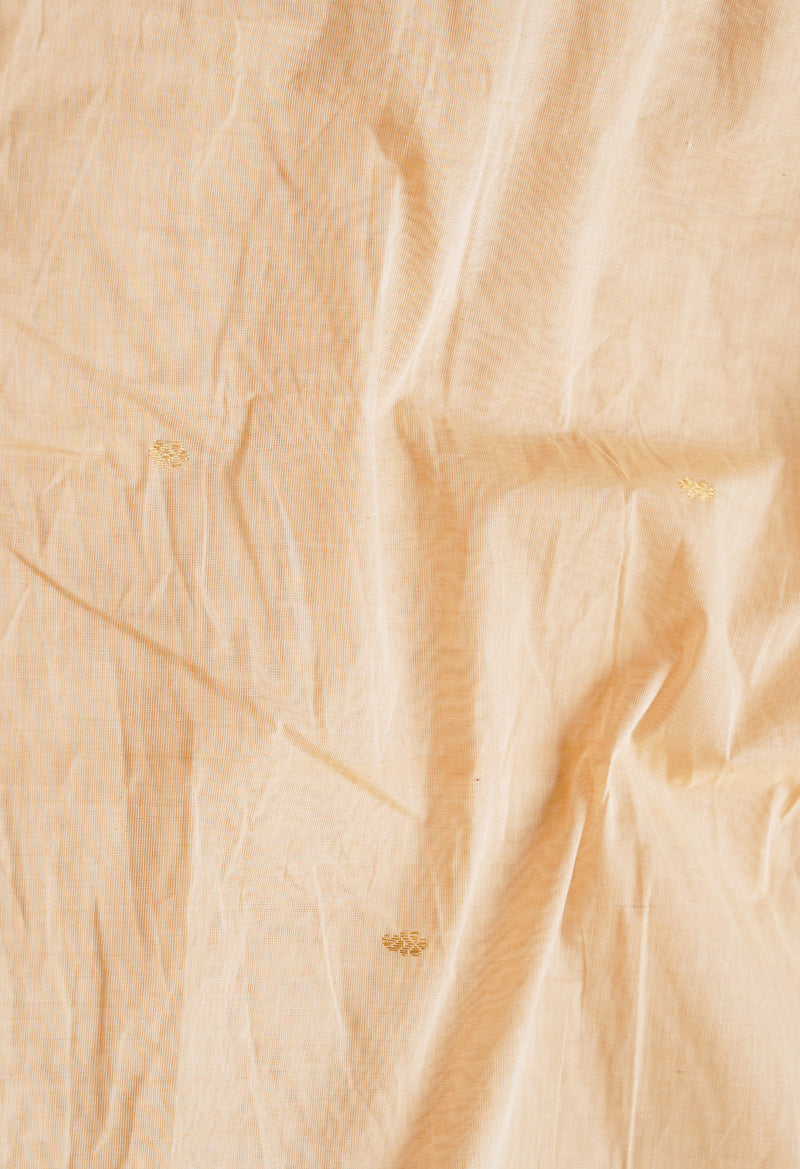 Cream Pure Pavani Handcrafted Kanchi Cotton Saree-UNM66054