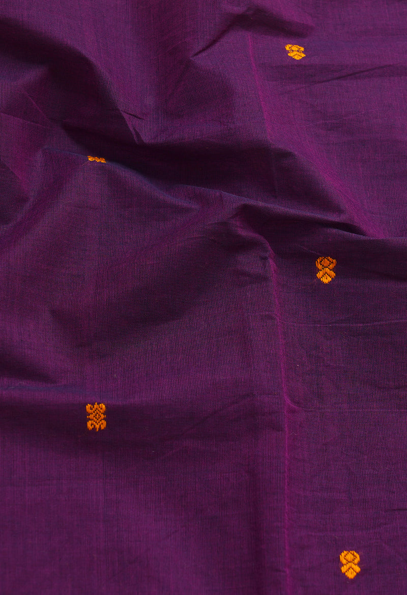 Purple Pure Pavani Handcrafted Kanchi Cotton Saree-UNM66074