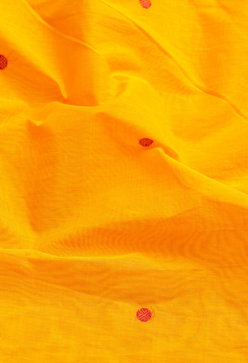Yellow Pure Pavani Handcrafted Kanchi Cotton Saree-UNM66141