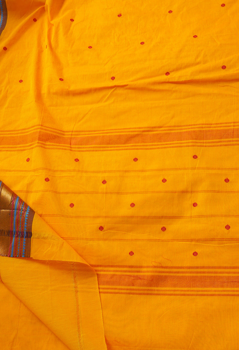 Yellow Pure Pavani Handcrafted Kanchi Cotton Saree-UNM66141
