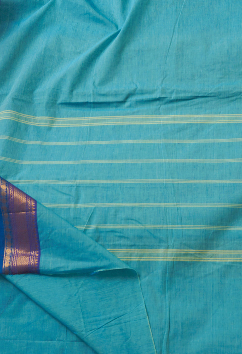 Blue Pure Pavani Handcrafted Kanchi Cotton Saree-UNM66156