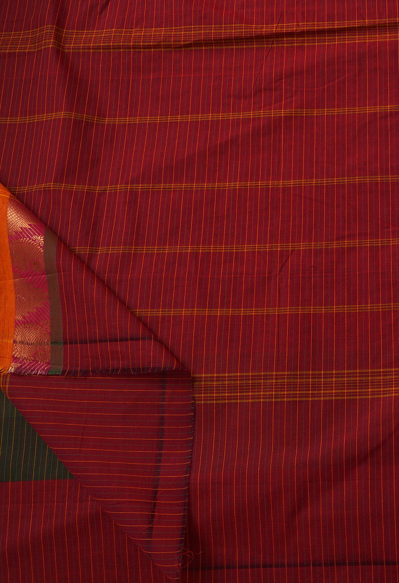Maroon Pure Pavani Handcrafted Kanchi Cotton Saree