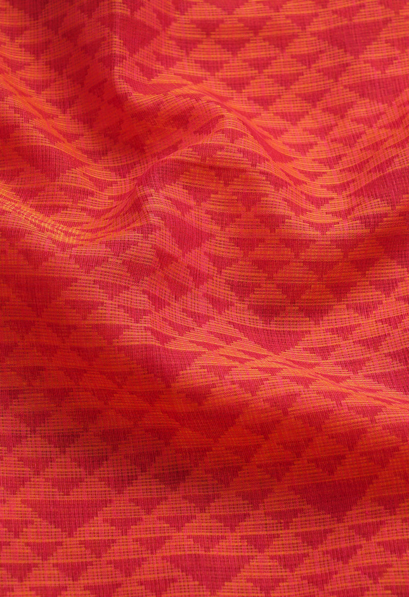 Pink  Kota Banarasi Cotton Saree-UNM66353