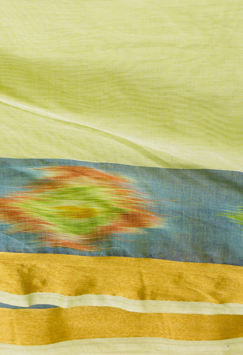 Green Pure Handloom Chettinad Cotton Saree-UNM66434