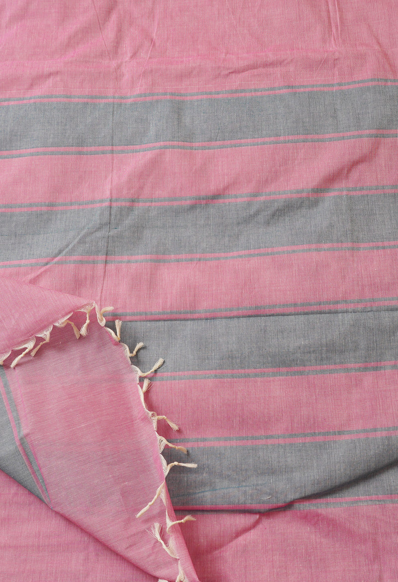 Pink Pure Handloom Chettinad Cotton Saree-UNM66436