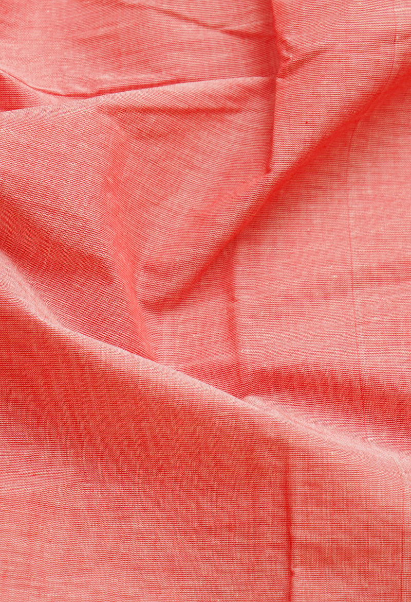 Red Pure Handloom Chettinad Cotton Saree-UNM66437