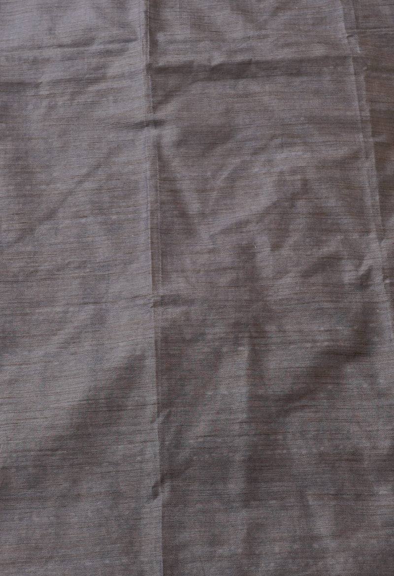 Grey Pure Batik Bhagalpuri Sico Saree-UNM66518