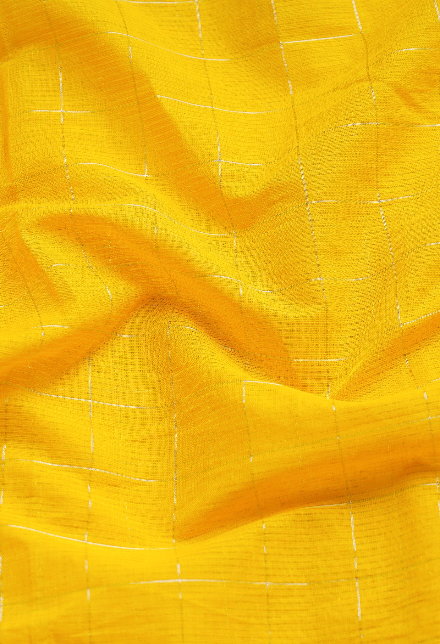 Yellow Pure Mangalgiri Cotton Saree-UNM66531
