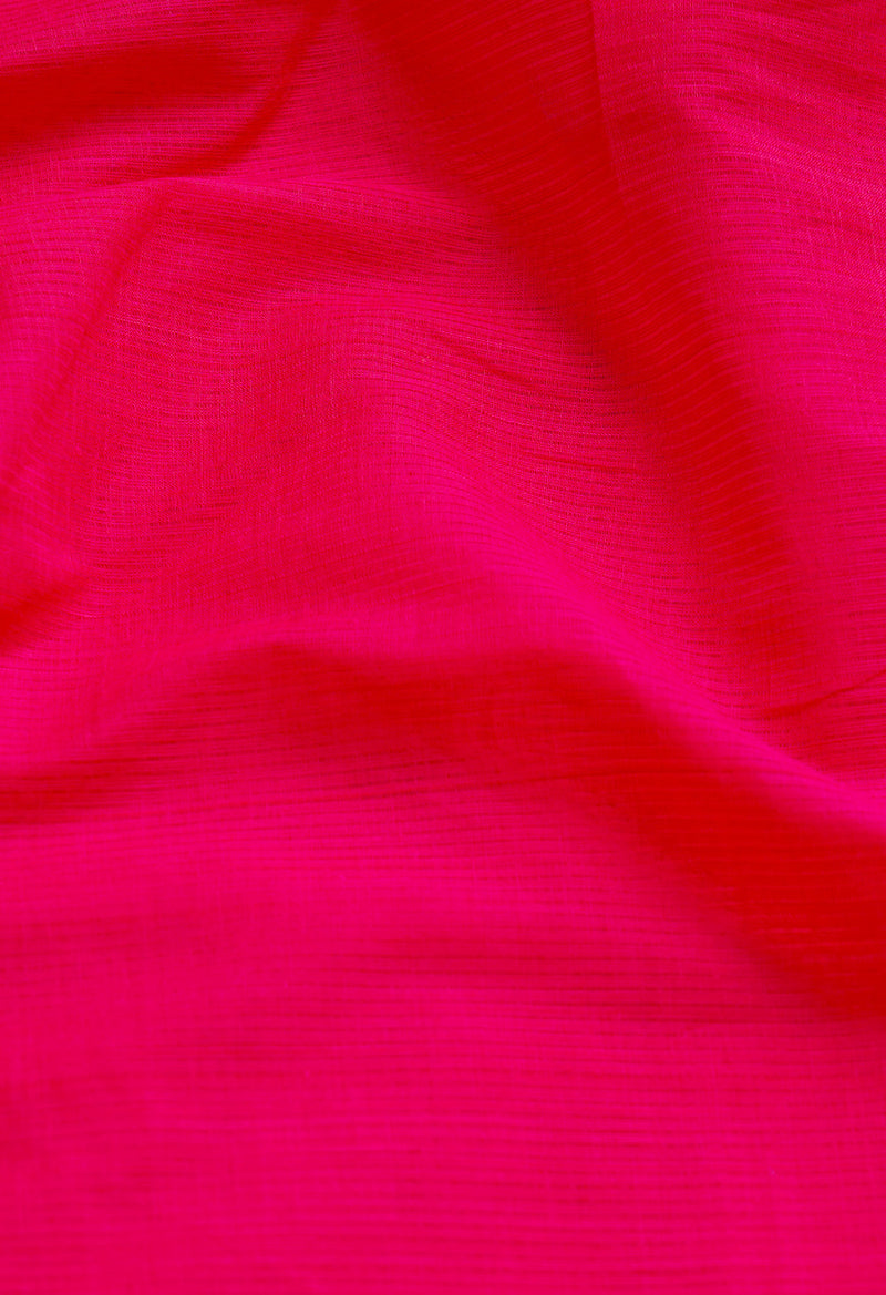 Pink Pure Mangalgiri Cotton Saree-UNM66570