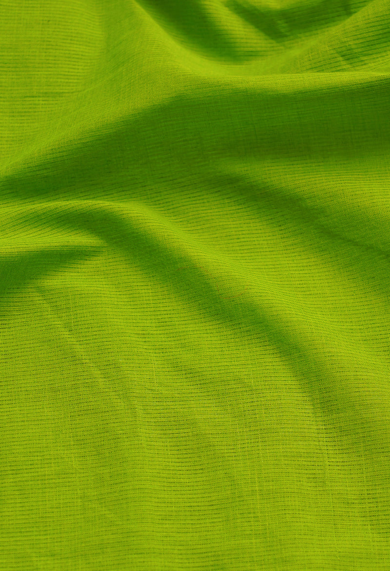 Light Green Pure Mangalgiri Cotton Saree-UNM66579