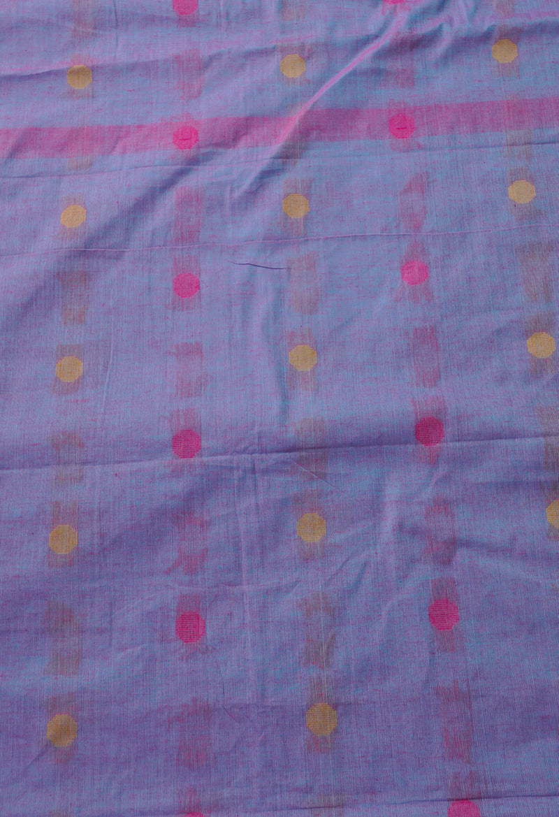 Light Blue Pure Mangalgiri Cotton Saree-UNM66588
