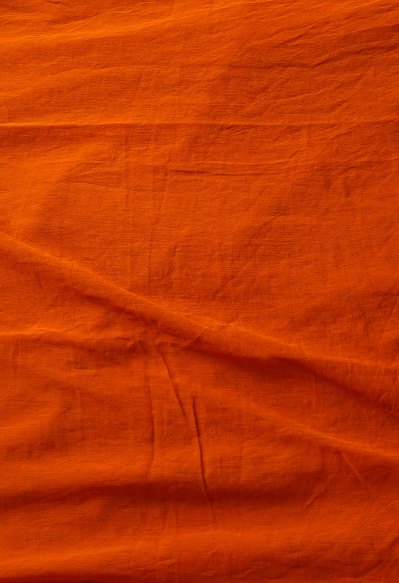 Orange  Art Chanderi Bagh Printed Cotton Saree-UNM66794