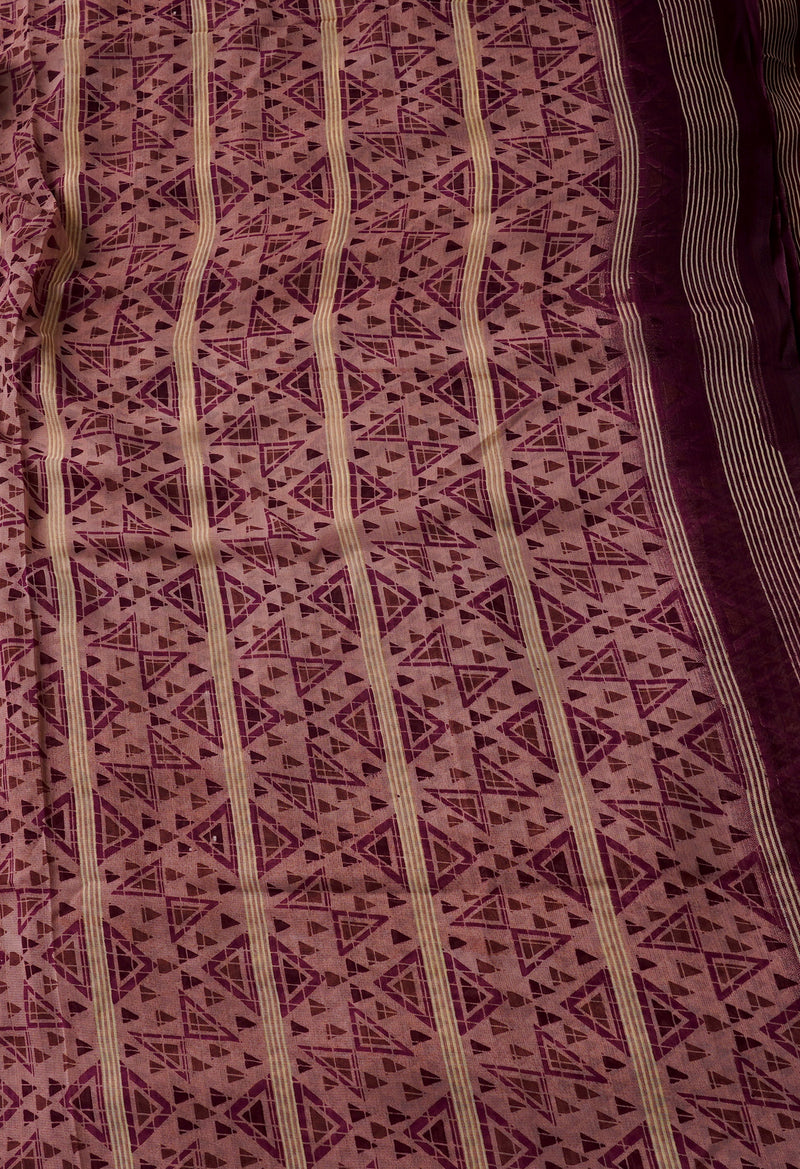 Multi  Fancy Block Printed Georgette Saree-UNM66839