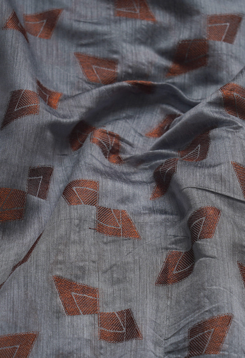 Grey  Chanderi Sico Saree-UNM67036