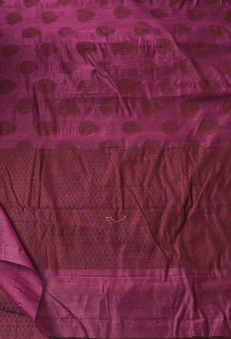 Purple  Chanderi Sico Saree-UNM67042