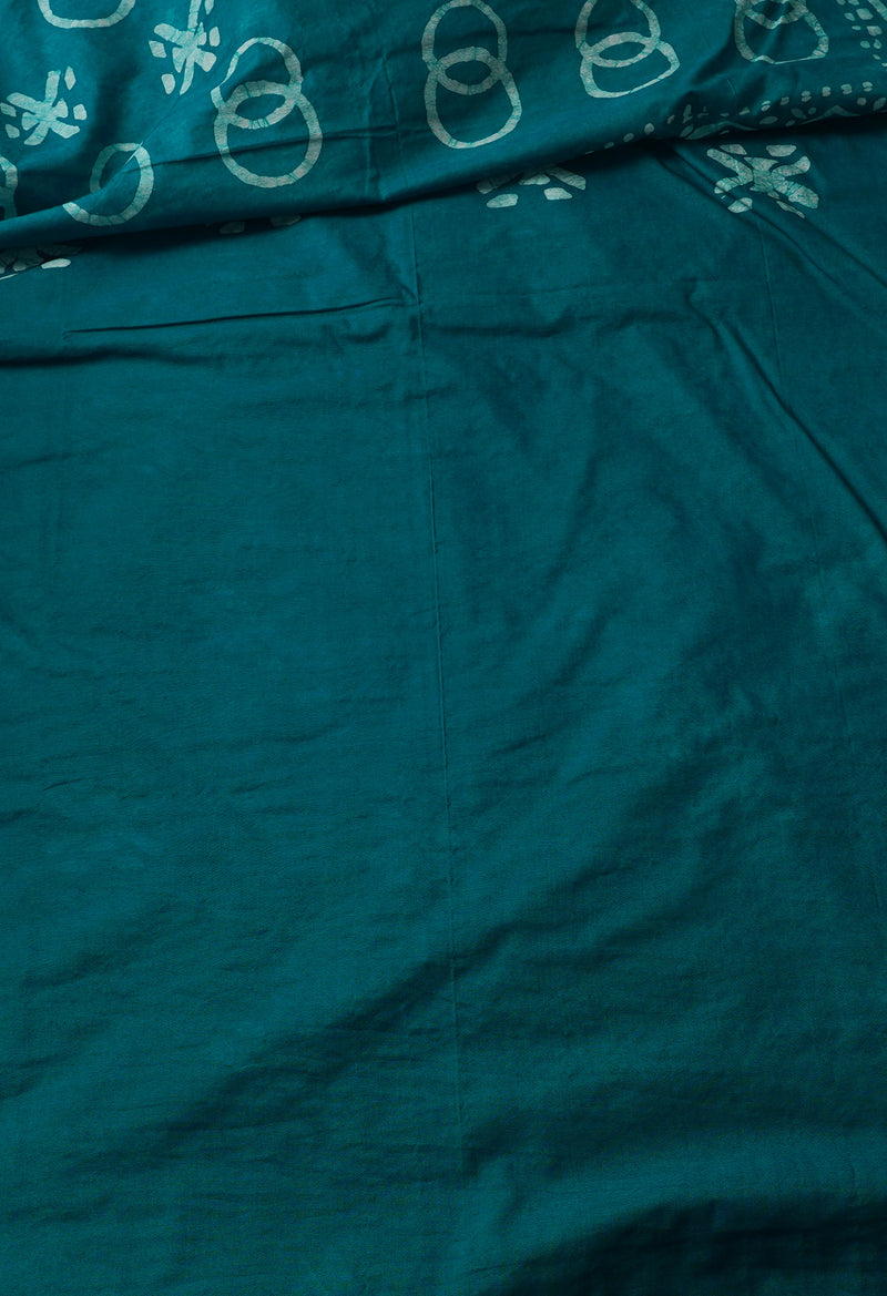 Green Pure Batik Chanderi  Silk Saree-UNM67243