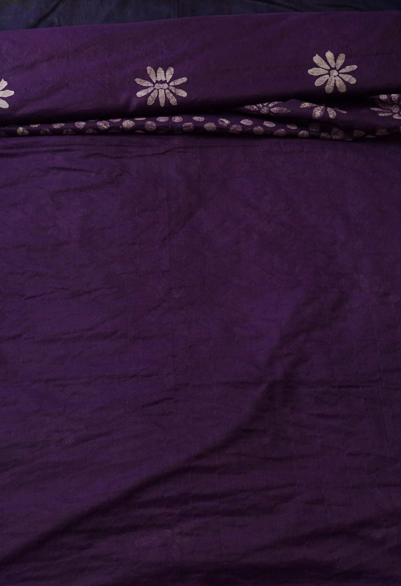 Violet Pure Batik Chanderi  Silk Saree-UNM67244