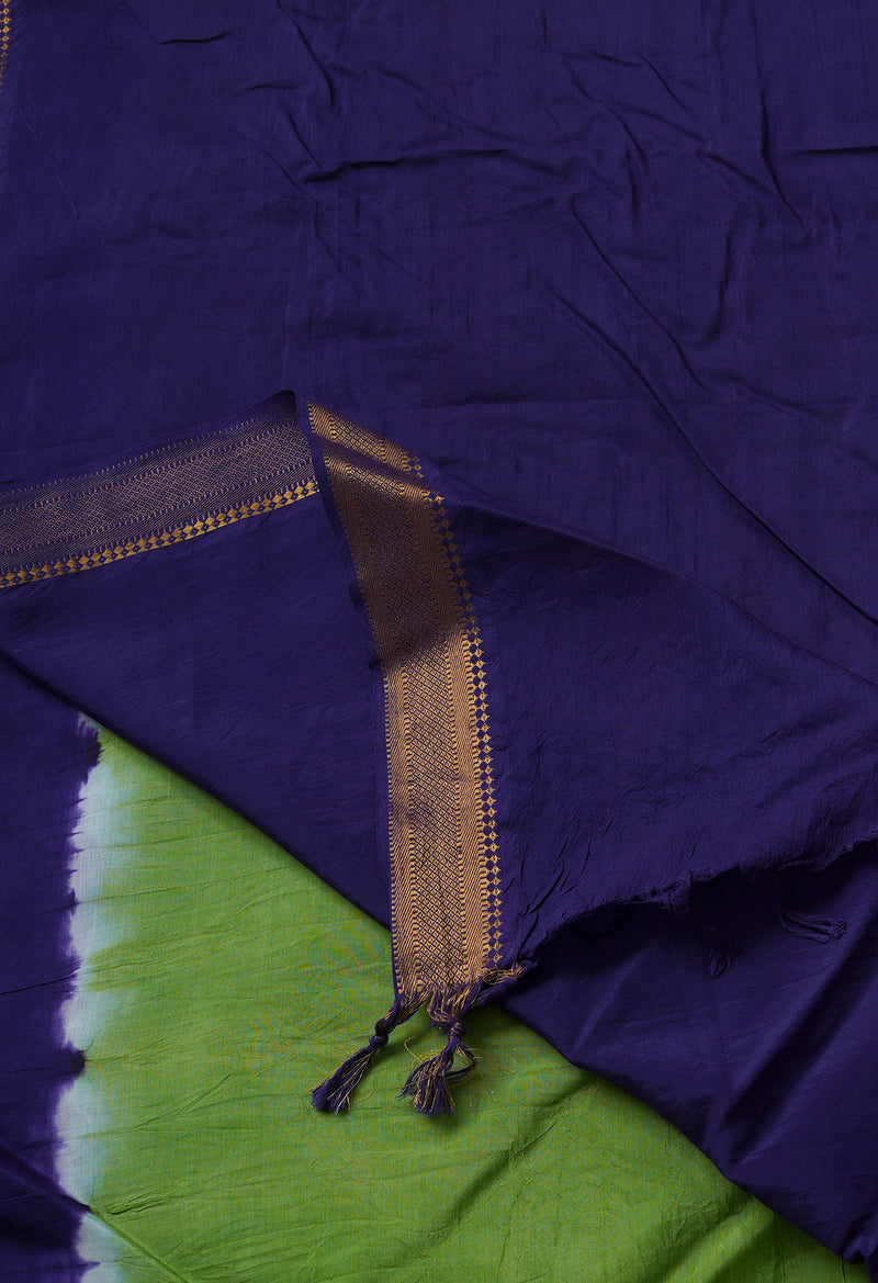 Green  Mangalgiri Soft Silk Saree-UNM69208