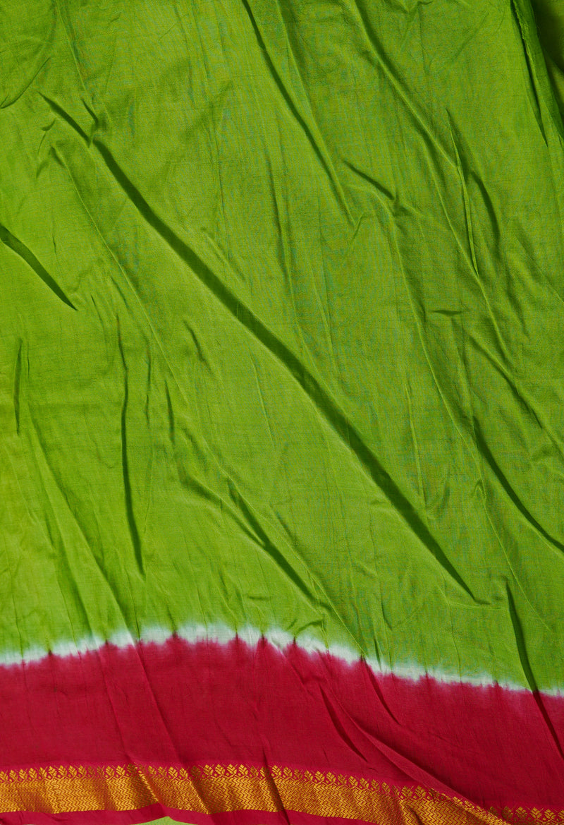Cherry Red  Mangalgiri Soft Silk Saree-UNM69214