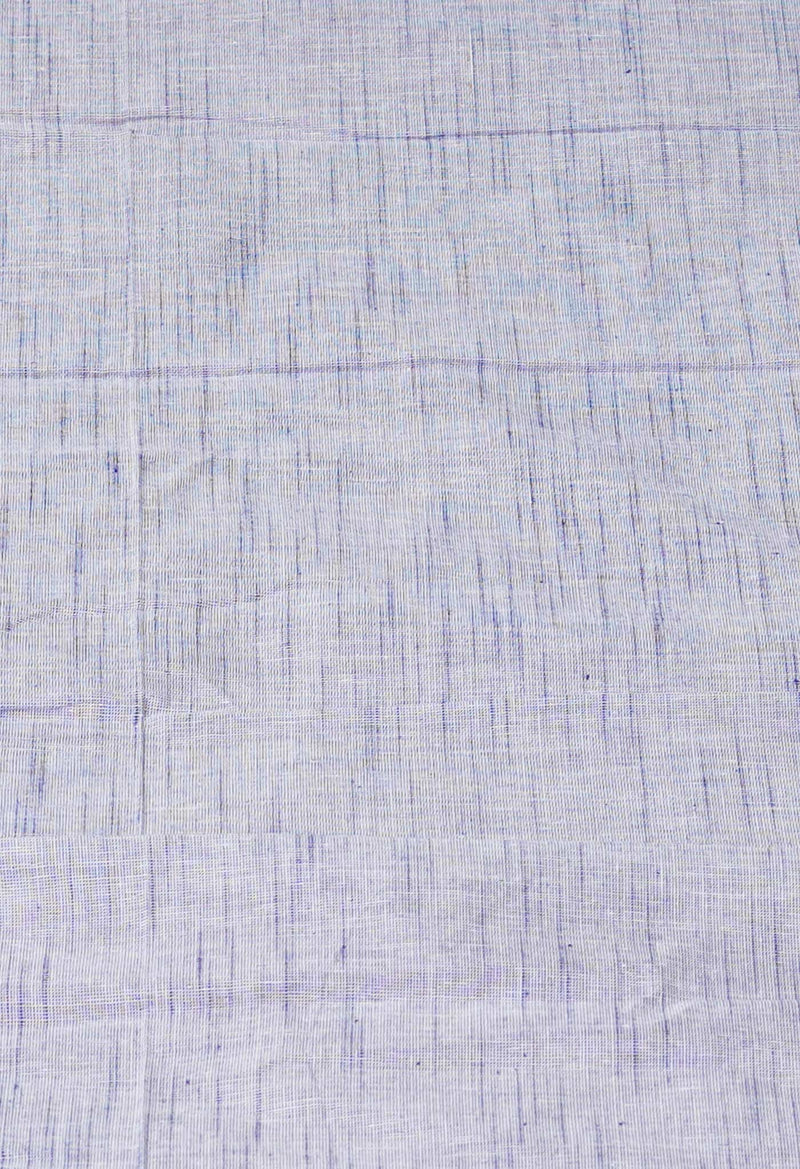 Grey  Block Printed Supernet  Saree-UNM71353