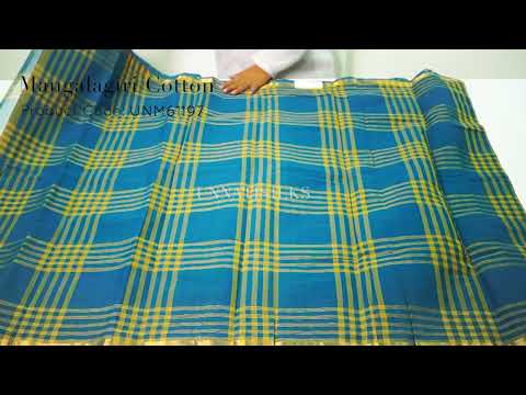 Blue Pure Pavani Mangalagiri Cotton Saree