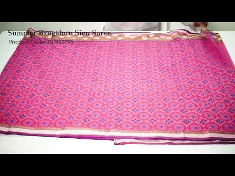 Pink  Summer Bangalore Sico Saree-UNM62795