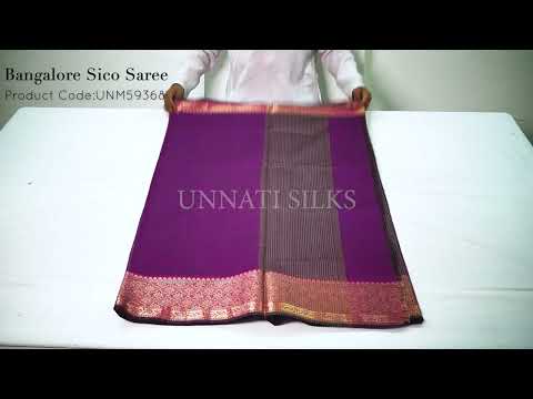 Purple  Bangalore Sico Saree-UNM59368