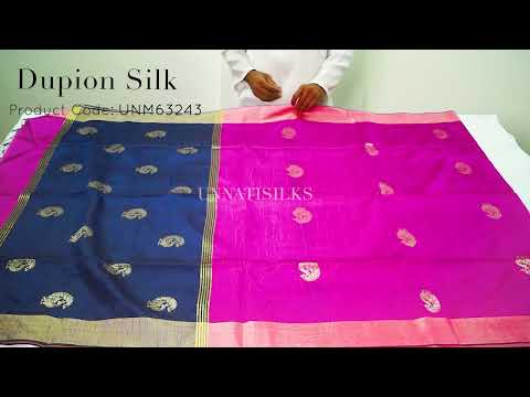 Pink  Dupion  Silk Saree-UNM63243