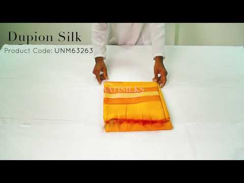 Orange  Dupion  Silk Saree-UNM63263