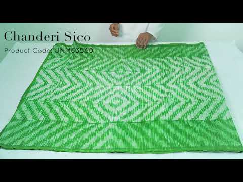 Green  Rich Pen Shibori Chanderi Sico Saree-UNM63560