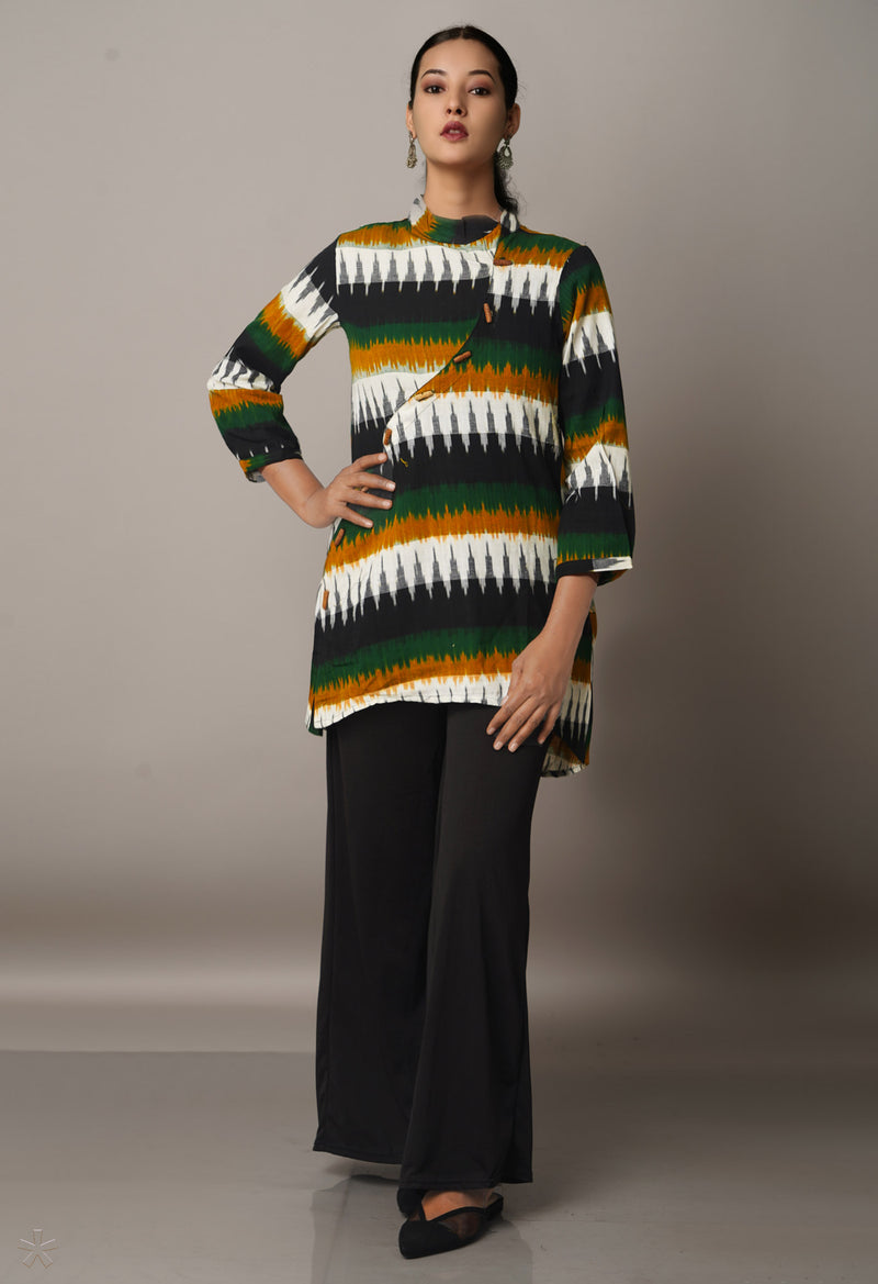 cotton ikkat kurti