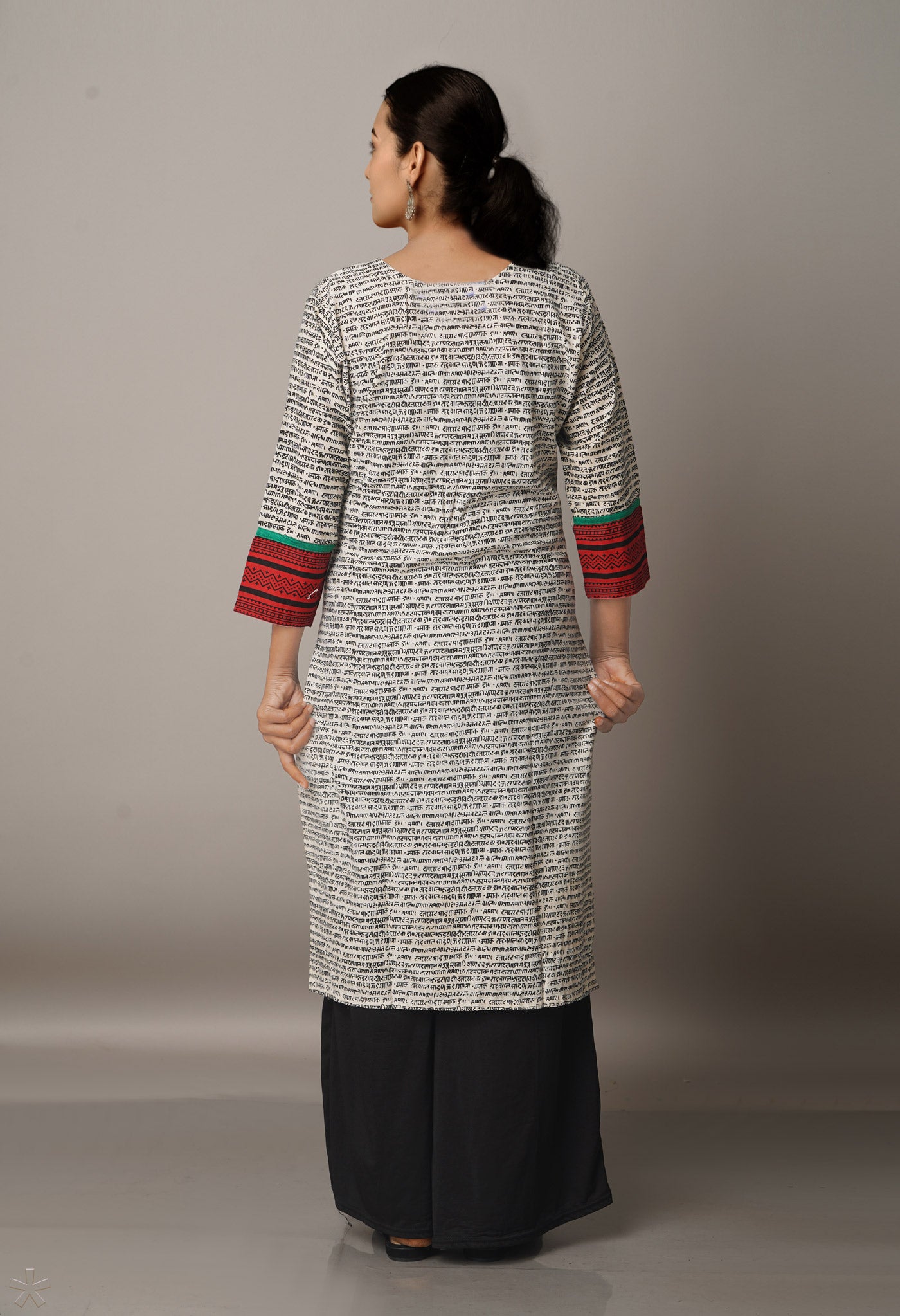 PKK436-Sloka Weaves white Rajasthani cotton kurta