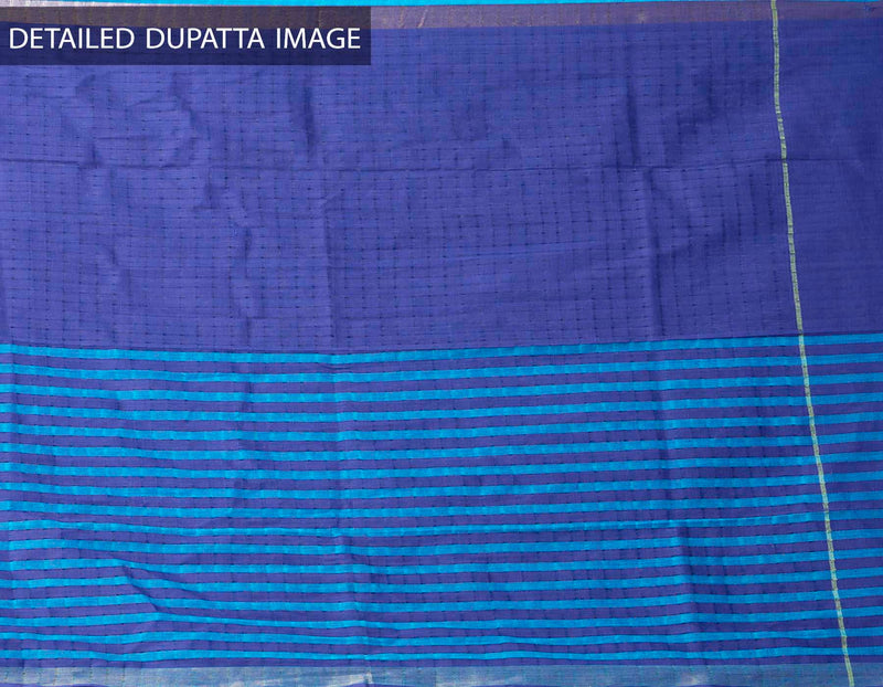 Online Shopping for Unstitched Orange-Blue Pure Rajasthani Cotton Salwar Kameez with  from  at Unnatisilks.com, India 