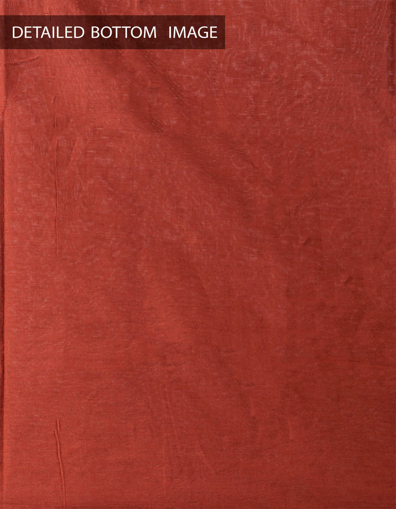 Unstitched Multicolor-Orange Pure Mangalagiri Cotton Salwar Kameez
