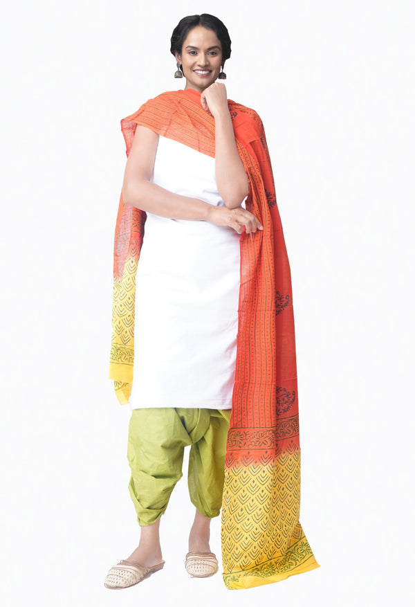 Online Shopping for Unstitched White-Green Pure Kanchi Cotton Salwar Kameez with  Weaving from Tamilnadu at Unnatisilks.comIndia
