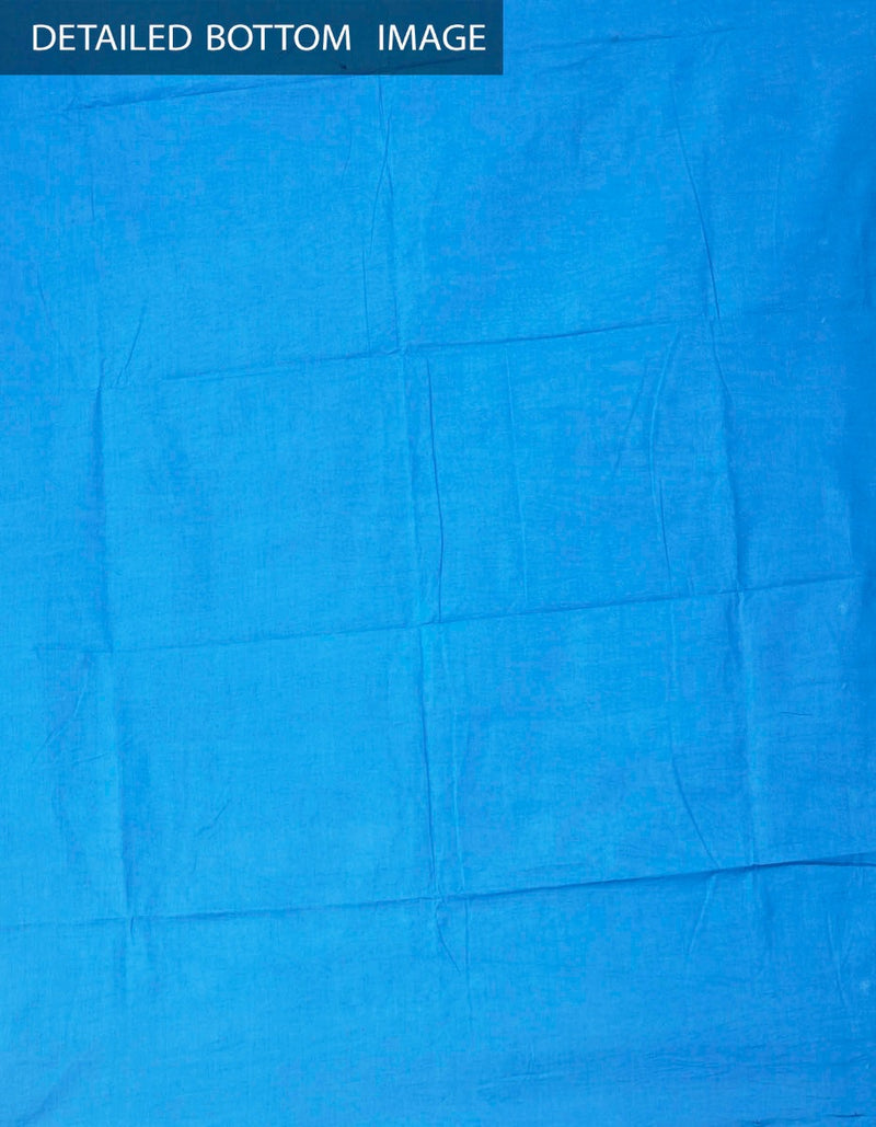Online Shopping for Unstitched White-Blue Pure Kanchi Cotton Salwar Kameez with  Weaving from Tamilnadu at Unnatisilks.comIndia
