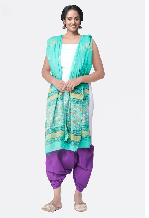 Online Shopping for Unstitched White-Violet Pure Kanchi Cotton Salwar Kameez with  Weaving from Tamilnadu at Unnatisilks.comIndia
