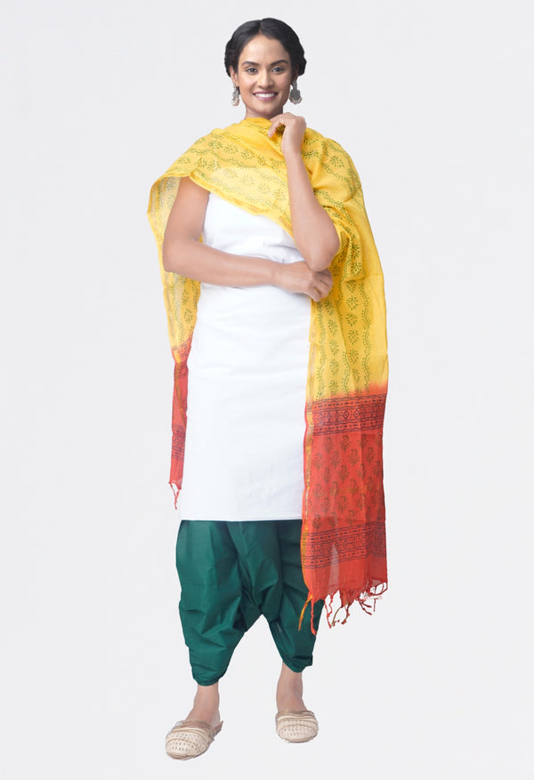 Online Shopping for Unstitched White-Green Pure Kanchi Cotton Salwar Kameez with  Weaving from Tamilnadu at Unnatisilks.comIndia
